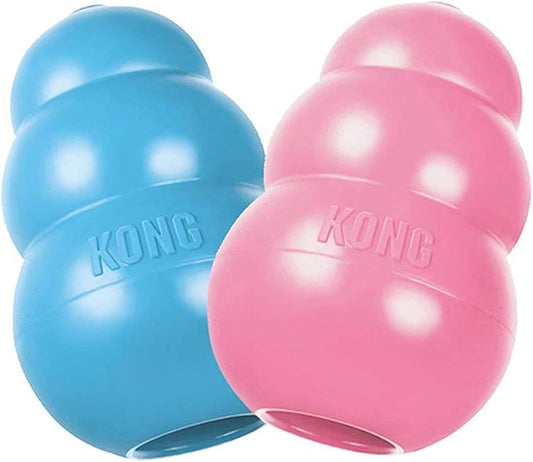 KONG Small Dog Puppy Teething Toy - Colors May Vary (2 Pack)