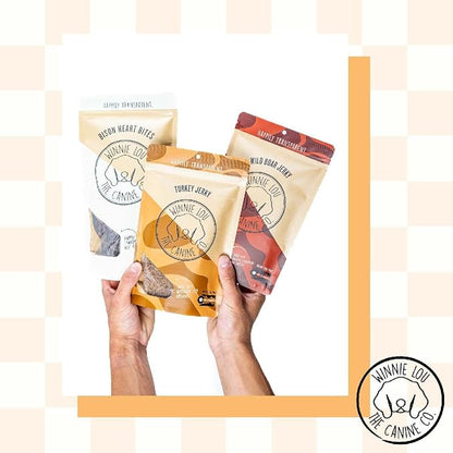 WINNIE LOU Jerky Organic Jerky Dog Treats Made in The USA – Human Grade Dog Treats – Dog Jerky Treats – All Natural Dog Treats – Healthy Dog Treats (Turkey Jerky)