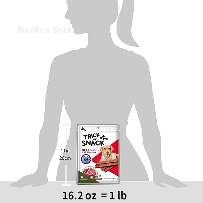 Premium 1lb Dog Jerky Treats | Dog Training | Dog Walking | Natural Grillers | Healthy Smoked Beef Chicken Salmon Chews Snacks Beef Blueberry Jerky