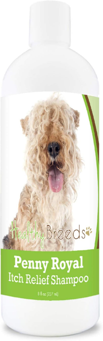 Healthy Breeds Lakeland Terrier Penny Royal Itch Relief Shampoo - Stop The Scratching & Relieve The Itch with Essential Oils of Eucalyptus & Cedarwood - Mint Scent - 8 oz