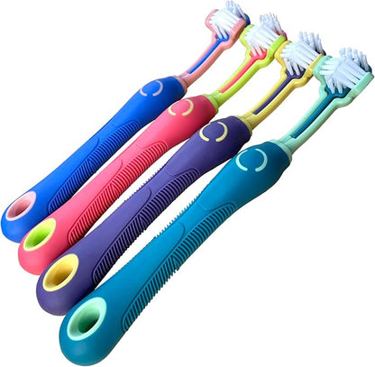 Dog Toothbrushs,Tooth Brushs Suitable for Pet,Dog Teeth Care Cleaning Mouth,Three Sided Design for Easy Teeth Cleaning