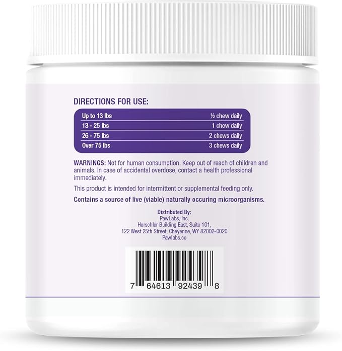 Gut-Max Probiotic Chews - with Patented BC30™ Bacillus Coagulans - Vet Formulated for Digestive and Immune Support w/Natural Prebiotic Microbes - Duck Flavor - 90 Soft Chews