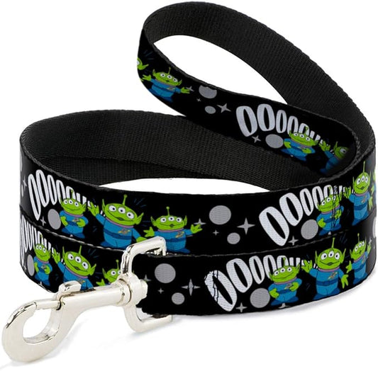 Dog Leash Toy Story 3 Aliens Ooooohhh Black White Gray 6 Feet Long 1.0 Inch Wide