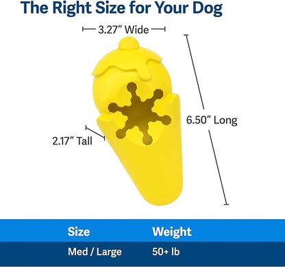 PetSafe Frosty Cone Dog Toys – Fill and Freeze Treat Holding Chew Toy – BPA Free Rubber – French Vanilla Scented – Interactive Pet Puzzle for Boredom or Separation Anxiety