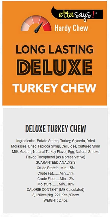 ETTA SAYS! Deluxe Chews for Dogs – Lamb, Chicken & Turkey Dog Treats Variety Pack of 12 (4 of each Protein)– Made and Sourced in The USA, Grain-Free, Easy to Digest, Won’t Stain Carpet
