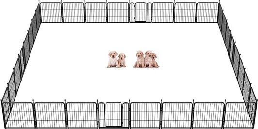 FXW Rollick Dog Playpen for Yard, RV Camping│Patented, 24 inch 32 Panels