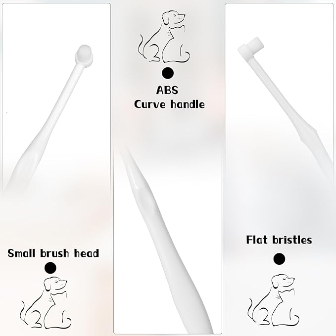 3Pcs Pet Toothbrush with Ultra Soft Nano Bristles, Dog Toothbrushes, Pet Cat Dental Care Oral Hygiene Toothbrush for Sensitive Pet Teeth Gums, Puppy Kitten Toothbrush
