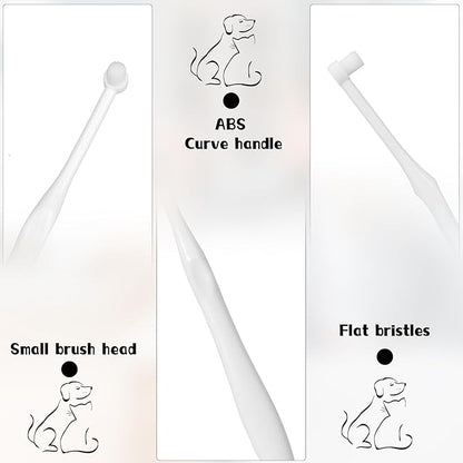 3Pcs Pet Toothbrush with Ultra Soft Nano Bristles, Dog Toothbrushes, Pet Cat Dental Care Oral Hygiene Toothbrush for Sensitive Pet Teeth Gums, Puppy Kitten Toothbrush