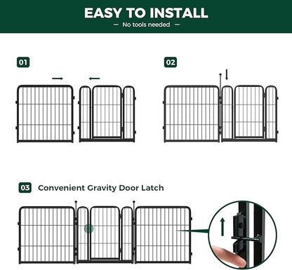 FXW Rollick Dog Playpen for Yard, RV Camping│Patented, 24 inch 48 Panels