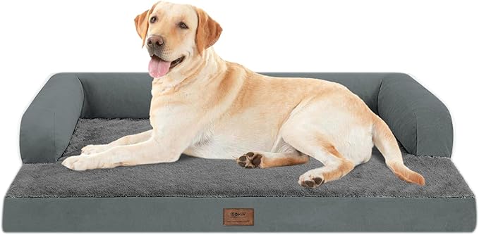 Large Dog Bed Orthopedic Washable - Memory Foam - XXL Large Big Dogs - Beds Bolster Pet - Couch Sofa - Waterproof with Removable Cover