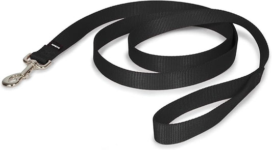 PetSafe Nylon Dog Leash - Strong, Durable, Traditional Style Leash with Easy to Use Bolt Snap - 1 in. x 6 ft., Black