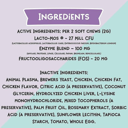 LOVE, NALA - Digestive Health Supplement for Cats - 90 Soft Chews - Digestive Enzymes - Helps Support Digestive System, Diet Changes, & Food Transitioning - 3.2 oz