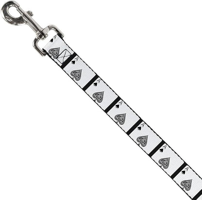 Dog Leash Ace of Spades 4 Feet Long 0.5 Inch Wide