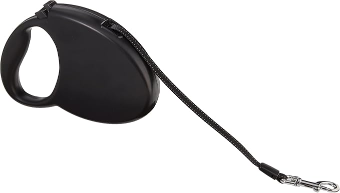 Amazon Basics Retractable Dog Leash, Large - 24ft, Black