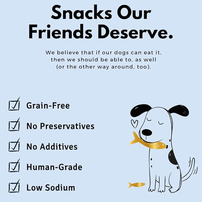 Fish Dog Treat - 100% Pollock - Grain Free - Human Grade - All Natural - Single Ingredient - Air Dried - 3 Ounces