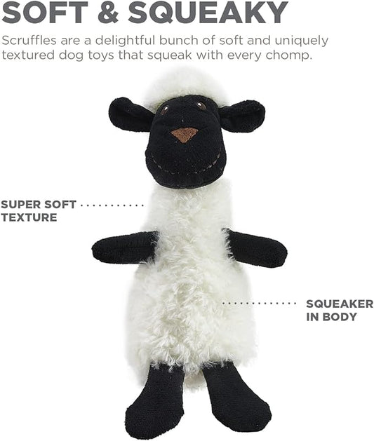 Outward Hound Scruffles Lamb Plush Squeaky Dog Toy, Small