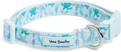 Vera Bradley Women's Recycled Lighten Up Water-repellent Adjustable Pet Collar, Tiny Turtle Dream, Small