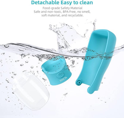 Portable Dog Water Bottle for Walking 19 OZ or 12 OZ Portable Pet Water Bottles for Puppy Small Medium Large Dogs Water Dispenser Dog Water Bowl Dog Accessories (19OZ Blue) (Blue 12 OZ)