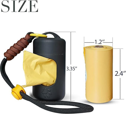 A&H ZIER Poop Bags Holder with Portable Colorful Lanyard, Soft-touch Dog Poop Bags Dispenser Dog Waste Bags, Compatible with any Dog Walking Accessories