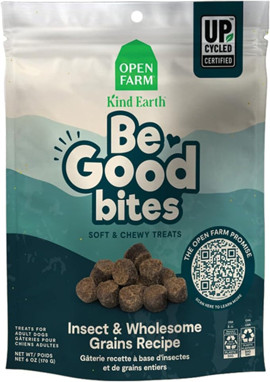 Open Farm Dehydrated Dog Treats, Gently Cooked Recipe with Natural Simple Ingredients and No Artificial Flavors or Preservatives (1 Pack Training Treats Insect)