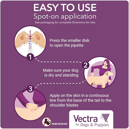 Vectra® for Dogs & Puppies Flea Treatment & Prevention for Large Dogs (56-100 lbs.) 3-month supply