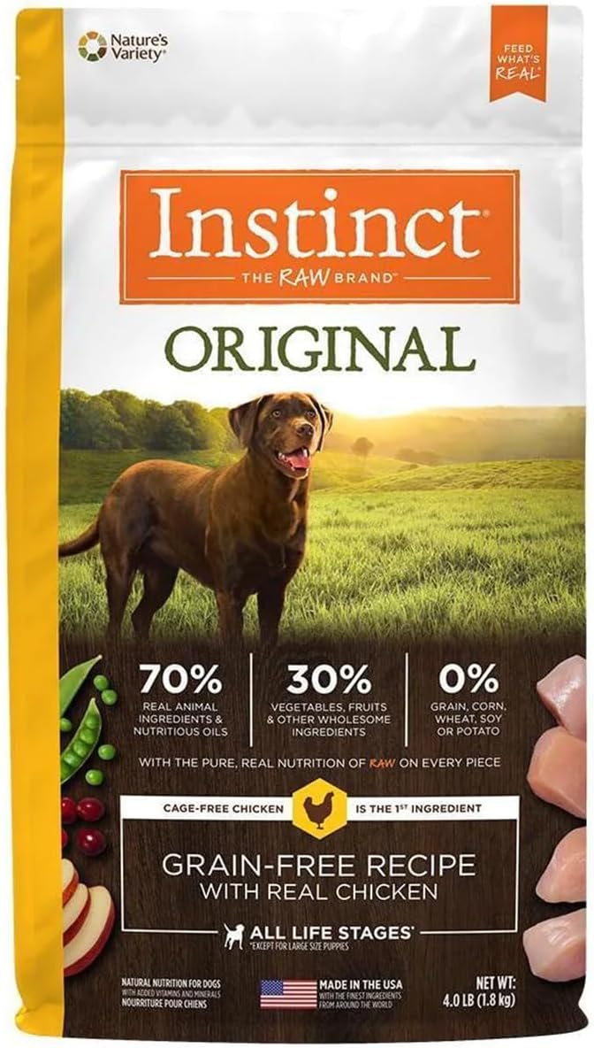 Instinct Original Grain Free Recipe with Real Chicken Natural Dry Dog Food, 4 lb. Bag
