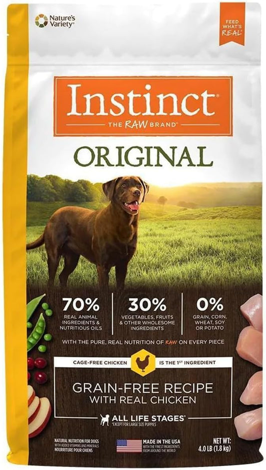 Instinct Original Grain Free Recipe with Real Chicken Natural Dry Dog Food, 4 lb. Bag