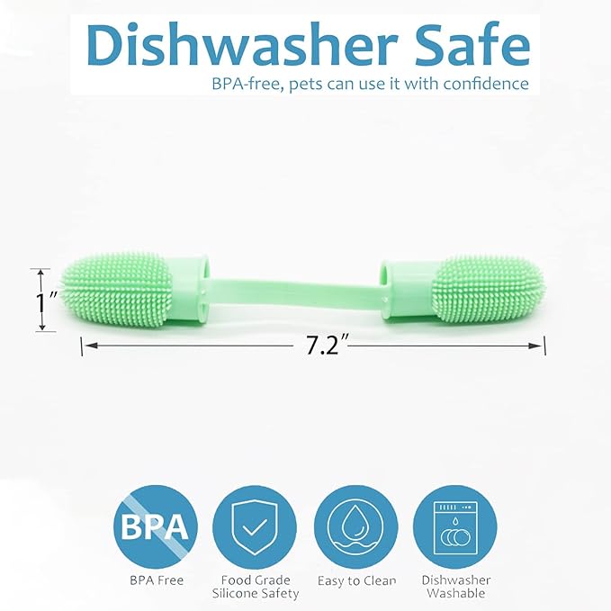 Dog Toothbrush Kit, 6Pack Dog Finger Toothbrush for Dog Teeth Cleaning&Dog Dental Care, Cat Toothbrush Dog Tooth Brush Puppy Toothbrush Pet Toothbrush (Blue (6-Pack))