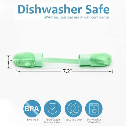 Dog Toothbrush Kit, 6Pack Dog Finger Toothbrush for Dog Teeth Cleaning&Dog Dental Care, Cat Toothbrush Dog Tooth Brush Puppy Toothbrush Pet Toothbrush (Blue (6-Pack))