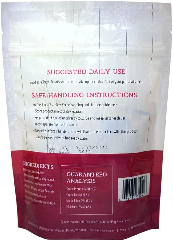 Mission Farms Freeze-Dried Raw Bison Liver Dog Treats, 3oz Bag