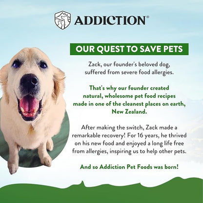 Addiction Zen Vegetarian Dry Dog Food, Rich in Isoflavones and Antioxidants, Vegetarian Dog Food, Crafted in New Zealand, for All Dog Life Stages 20lb