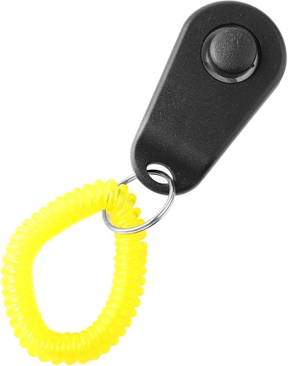 Zerodis Pet Dog Training Clicker with Wrist Bands Strap Assorted Color Dog Positive Behavior Rein Forcer for Pets All Ages Puppy and Adult Dogs Built in Poop Bag Dispenser Easily Carrying