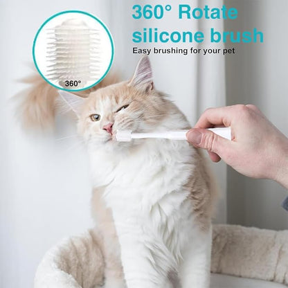 6 Pcs Cat Toothbrush Kitten Toothbrush with Micro Head to fit into Cat/Kittens Mouth, Cat Teeth Cleaning Brushes, Kitty Dental Care Supplies for Cats Pet, Eliminates Bad Breath & Gap Cleaning