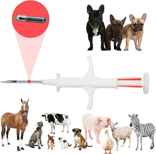 Animal ID Microchip for Dogs Cats Horses Pigs Cows 20 Pack 2.12X12mm ISO11784/ISO11785/FDX-B Pet ID Tags, 15 ID Microchip