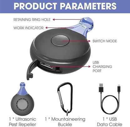 Ultrasonic, Natural, Chemical Free Tick and Flea Repeller - Ultrasonic Flea and Tick Repeller for Dogs and Cats - Flea and Tick Treatment for Dogs, Safe for Humans and Pets