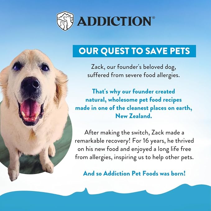 Addiction Salmon Bleu Dog - Dry Dog Food - Complete and Balanced Diet - Skin and Coat Health Dog Formula - Features Premium King Salmon - 4 lb