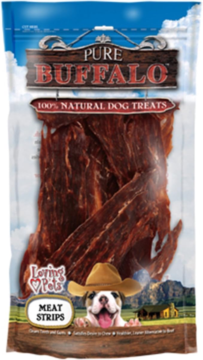 Loving Pets Pure Buffalo Meat Jerky Strips (3.5 oz)