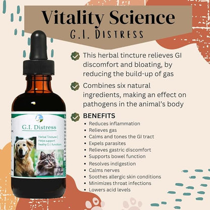 GI Distress for Dogs | Diarrhea, Vomiting and Discomfort | Aids Digestion and Reduces Bloating | Boosts GI Tract