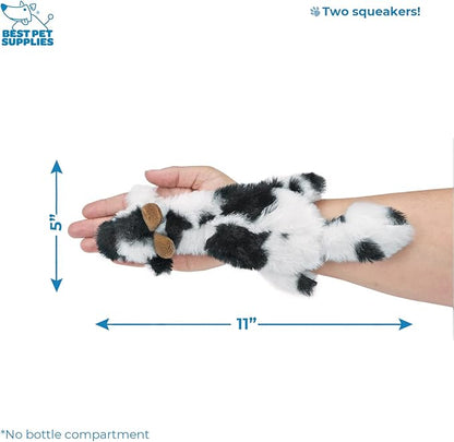Best Pet Supplies Stuffing Free Squeaky Dog Toys for Small Dogs, Medium Dogs, and Large Dogs, Durable, Best Dog Chew Toy for Teething Puppy, Indoor Play - Sheep, Cow, Small
