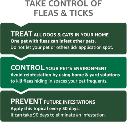 Amazon Basics Flea, Tick & Mosquito Topical Treatment for Small Dogs (4-10 pounds), 6 Count (Previously Solimo)