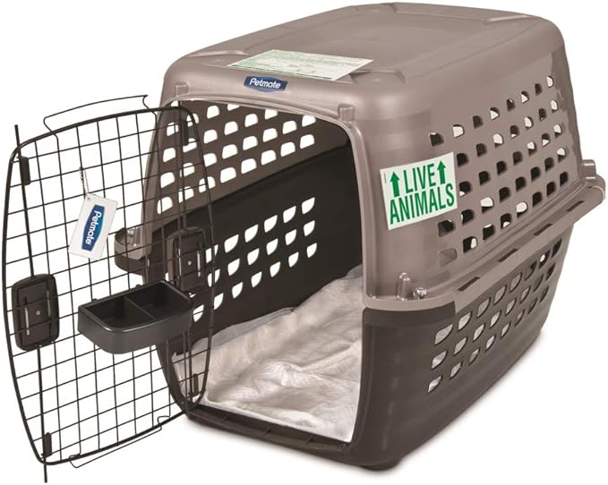 Petmate Sky Kennel Pet Carrier (28 Inch) and Petmate 290300 Kennel Travel Kit