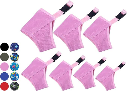 Coppthinktu Dog Muzzle Suit, 7PCS Dog Muzzles for Biting Barking Chewing, Adjustable Dog Mouth Cover for Small Medium Large Dogs, Soft Comfortable Dog Muzzle for Long Snout