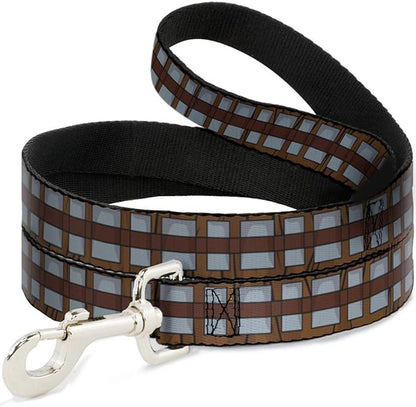 Dog Leash Star Wars Chewbacca Bandolier Bounding Browns Gray 4 Feet Long 0.5 Inch Wide