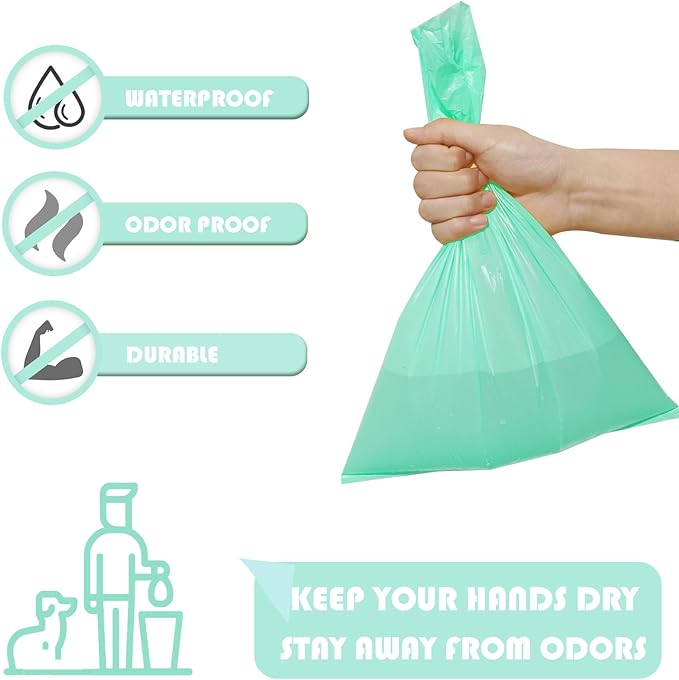 A&H ZIER Poop Bags Holder with Portable Colorful Lanyard, Soft-touch Dog Poop Bags Dispenser Dog Waste Bags, Compatible with any Dog Walking Accessories