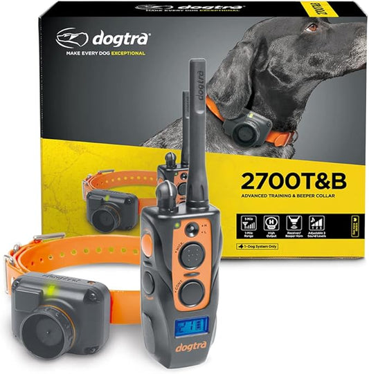 Dogtra 2700T&B Long Range 1-Mile 1-Dog Training & Beeper Remote Dog Training E-Collar for Upland Gun Dog