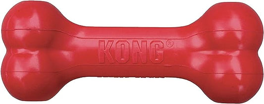 KONG Goodie Bone - Classic Durable Natural Rubber Dog Bone, Supports Mental Engagement - Treat Dispensing - Red - for Medium Dogs