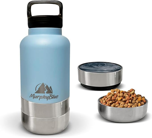 Dog Water Bottle | 32 Oz. Dog Travel Water Bottle | Lid w/Built-in Carabiner | Portable Dog Water Bottle | Portable Dog Water Bowl | Water Bottle for Dogs | Dog Water Bottle Portable