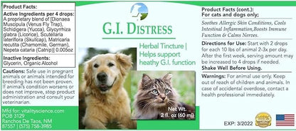 GI Distress for Dogs | Diarrhea, Vomiting and Discomfort | Aids Digestion and Reduces Bloating | Boosts GI Tract