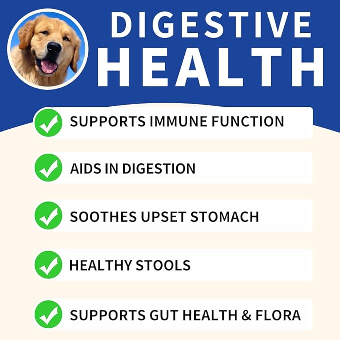 Probiotics for Dogs, Support Gut Health, Diarrhea, Seasonal Allergies, Paw Licking, Digestive Health Enzymes, 90 Pork Chews Allergy & Immune Supplement for Dogs Anal Gland Soft Chew Treats