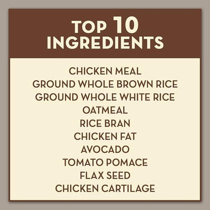 AvoDerm Natural Chicken Meal & Brown Rice - Senior Dry Dog Food 4.4 lb